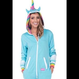 Unicorn Hooded Onesie Adult small
